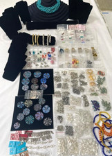 9lb LOT Beads/Supplies, Murano 925, Swarovski, Pendants, 15 Display Stands picture