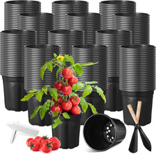 1000 Pack 1 Gallon Nursery Pot, Black Plastic Seedling Container picture