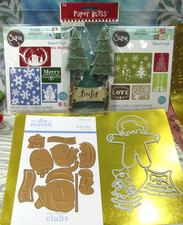 SIZZIX Christmas Embossing Folders & Cutting Dies, Santa etc., #655841, #656985 picture