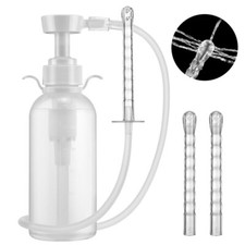 Pump Action Douche Enema Bottle with Nozzle Vaginal Anal Clean Tool Kit 300ml picture