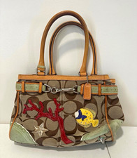 VINTAGE RARE Y2K Coach Limited Edition Fish & Coral Appliqué Satchel 1489 picture