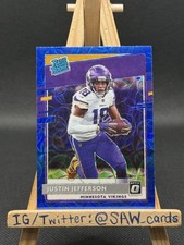 2020 Donruss Optic Rated Rookie Justin Jefferson Blue Scope Prizm #163 Vikings picture