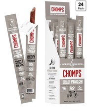 Chomps Salt & Pepper Venison  Grass-Fed & Finished Snack Stick, 24ct Ex 11/26 picture