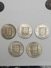 JERSEY  1966  UNCIRCULATED Five Shillings 900 years since Norman Conquest 1 COIN picture
