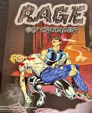 RAGE Gay Crusader 2003 Poster Queer As Folk Showtime Promo 16x20 LGBTQ Rare picture