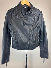 IRO Womens Black Moto Leather Jacket 2 / Small picture