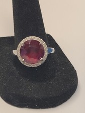 Red Mahaleo® Ruby Rhodium Over Sterling Silver Ring 8.67ctw picture