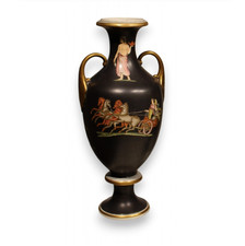 Antique 19th Century English Etruscan Neoclassical Porcelain Rare Gilt Vase picture