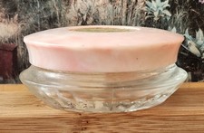 Vintage Avon French Frosting Mona Lisa Blush 1 oz EMPTY Glass Makeup Jar picture