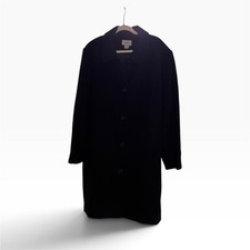 Vintage L.L. Bean Women's 3X Black Wool Single Breasted overcoat Classic Winter  picture