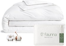 FAUNNA 100% Cotton Duvet Cover, Hypoallergenic Bed Bug Proof Duvet Protector picture
