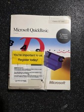 Vintage 1988 Microsoft QuickBasic, for version 4.5, With Sealed 3.5 Floppy Discs picture