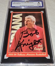 1993 Indiana Hoosiers Coach Bobby Knight Auto ISA CERTIFIED BOB KNIGHT AUTOGRAPH picture