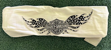 VTG Harley Davidson Women's Bling Headband  White Studded Winged Logo Y2K picture