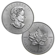 Canada 2015 $5 Maple Leaf - 1oz .9999 Silver Coin picture