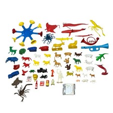 Vintage 1967 Plastic Lot Whipper Snapper Sea Animal Toy Figures Feeley Meeley picture