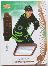 2022-23 UD Premier Rookie Fight Strap Wyatt Johnston /15 Dallas Stars RC  picture