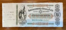 Uruguay, 50 pesos, 1872, P-S238r, UNC HUGE, with counterfoil picture