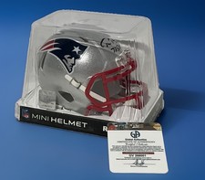 Tom Brady Signed Inscribed New England Patriots Speed Mini Helmet (GAI COA) picture