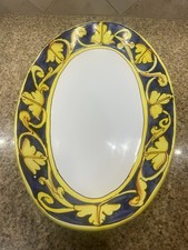 Vintage Italian Hand Painted Ceramic Oval Platter. Duca di Camastra. picture