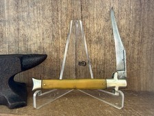 W.R. Case & Sons B1051 Fishtail Bow Tie Knife 1905-1914 Yellow Antique Rare picture