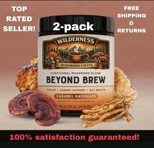 (2) Pack Caramel Macchiato Beyond Brew Mushroom Coffee 7-in-1 Energy/focus Gut picture