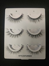 Lilly Lashes Stylestunner SELF-ADHESIVE  Natural Volume + Medium NWOB (3 Pairs) picture