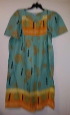 Only Necessities Muu Muu  Button Front Square Neck Maxi House Dress 1X, Nwot picture