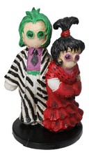 Gothic Dead Beetlejuice And Lydia Romance Halloween Pinheads Monster Figurine picture