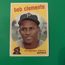 Roberto Bob Clemente 1959 Topps #478 Pittsburgh Pirates Hall of Fame HOF picture