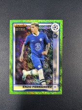 2022-23 Topps Merlin Chrome UCC #147 Enzo Fernandez Neon Green Shimmer /350 RC picture