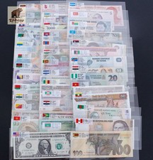 Lots 100 Different Real Paper Money 50 Countries World Banknotes Collection UNC picture
