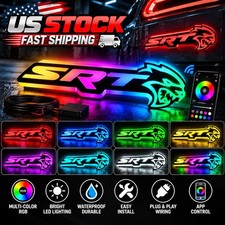 SRT HELLCAT LIGHT UP RGB EMBLEMLED BADGE BLUETOOTH SIGN AFTERMARKET picture