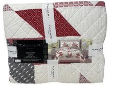 New Tahari Home Star Patchwork Full/Queen Quilt & 2 Standard Shams picture