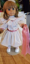 AMERICAN GIRL  Tea Party Dress  Mesh Socks Shoes & Ribbon Made By American Girl picture