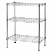 3 Tier Wire Shelving Rack Shelf Garage Storage Organizer Home Kitchen 18x8x18'' picture