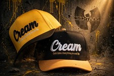 Cream wu tang Snapback Hat Yellow &  Black Cap  picture