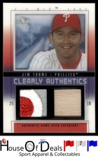 2004 Fleer E-X Jim Thome Clearly-Authentics-Pewter-Bat-Patch Phillies Relic Card picture