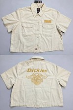 DICKIES X HARLEY DAVIDSON WOMEN'S TWILL CREAM KHAKI WORK SHIRT picture