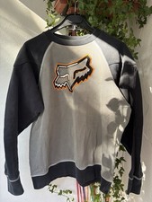 Vintage Fox Racing Jersey 2000s Y2K Motocross Long Sleeve Grey Black Men's Size picture