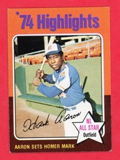 1975 Topps - '74 Highlights Hank Aaron #1 picture