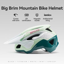 ROCKBROS Cycling Helmet Big Brim Adjustable Angle Magnetic Buckle Adults 58-62cm picture