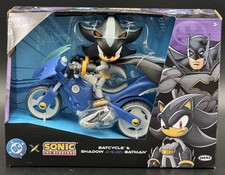 DC Comics X Sonic The Hedgehog Shadow Batman & Batcycle Action Figures NEW picture