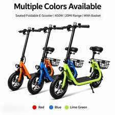 2026 Electric Scooter with Seat for Adult & Teen 450W Folding Commuter E-Scooter picture