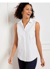 Talbots White Sleeveless Blouse picture