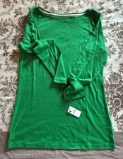 Talbots The Talbots Tee Size XS Green Pima Cotton 3/4 Sleeve Top picture
