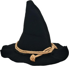 Felt Wide Brim Witch Wizard Hat, Halloween Scarecrow Costume Accessory picture