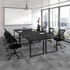 12FT Conference Table, Modern Large Meeting Table Office Desks for 16 Person, Lo picture