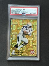 1995 Emmitt Smith Collector's Edge Excalibur 22K Gold Prism /250 PSA 9 picture