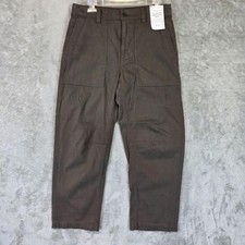 Madewell Darted Barrel-Leg Pants Womens 27 Brown Twill Ankle Crop Relaxed picture